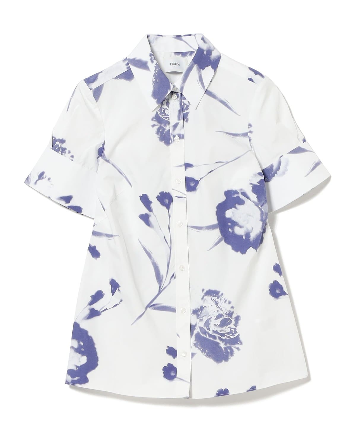 ERDEM アーデム / ブルーフラワープリント ハーフスリーブシャツ シャツ・ブラウス WOMEN WHITE UK6 ERDEM アーデム / ブルーフラワープリント ハーフスリーブシャツ シャツ・ブラウス WOMEN WHITE UK6