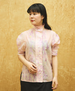 THIERRY COLSON / Voile スタンドカラー シャツ