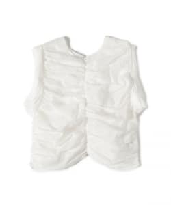 OHROHEE / レース ギャザー ノースリーブブラウス