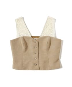 leur logette / リネンチェック トップ