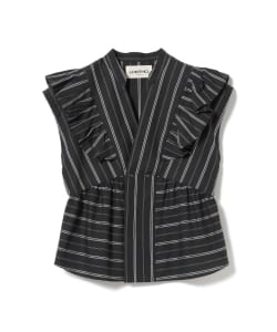 LOKITHO / ボーダー フリルトップ