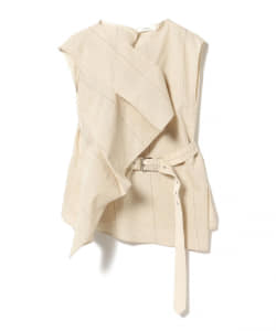 COATE / ストライプ ハーフスリーブ ブラウス