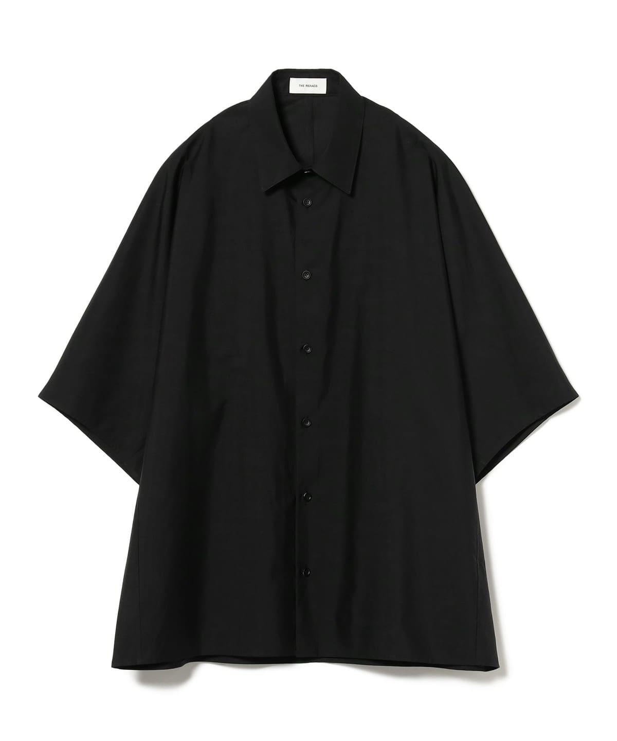 THE RERACS ザ・リラクス / ドルマン ハーフスリーブシャツ シャツ・ブラウス WOMEN BLACK ONE SIZE THE RERACS ザ・リラクス / ドルマン ハーフスリーブシャツ シャツ・ブラウス WOMEN BLACK ONE SIZE
