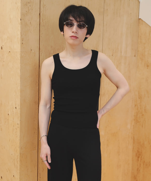COMOLI / カシミヤ シルク タンクトップ BEAMS STAFF : H163 Size :ONE SIZE