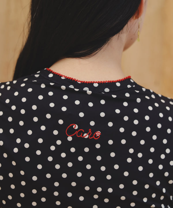 CARO EDITIONS/圓點裝飾針織衫