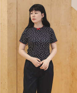 CARO EDITIONS / ドット トリム カットソー