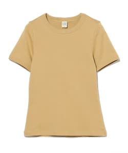 FLORE FLORE / コットン ハーフスリーブ Tシャツ〈TAN〉