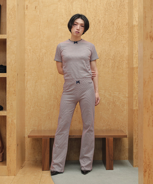 CARO EDITIONS / ボーダー リボン Tシャツ H163 Size :S