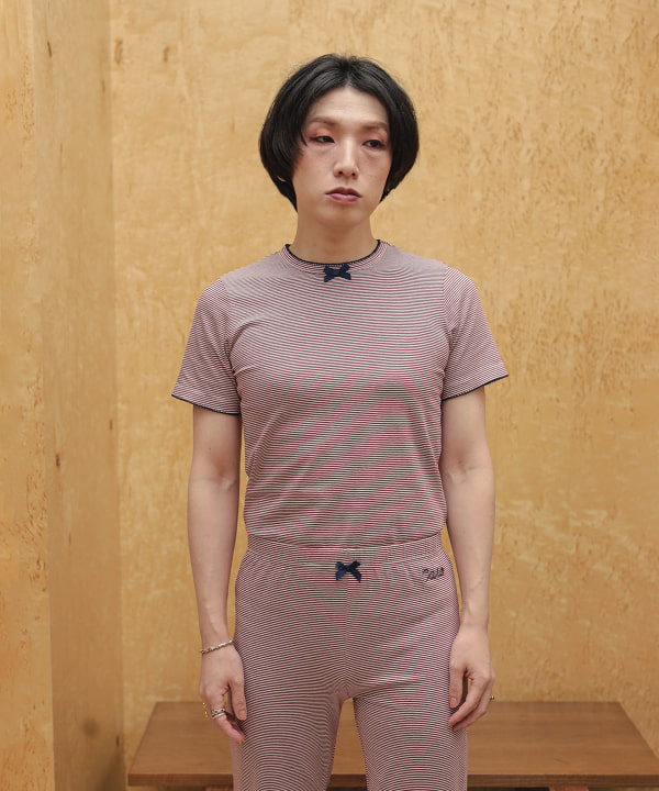 CARO EDITIONS / ボーダー リボン Tシャツ H163 Size :S