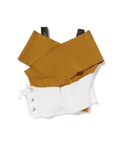 AKIRA NAKA / バイカラー バンデッドラップニット