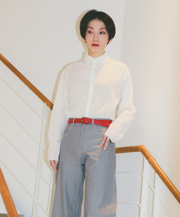 BEAMS - MAISONSPECIAL メッシュシャツ MAISON SPECIAL(メゾンスペシャル) 「Slub Mesh Shirt」スラブ