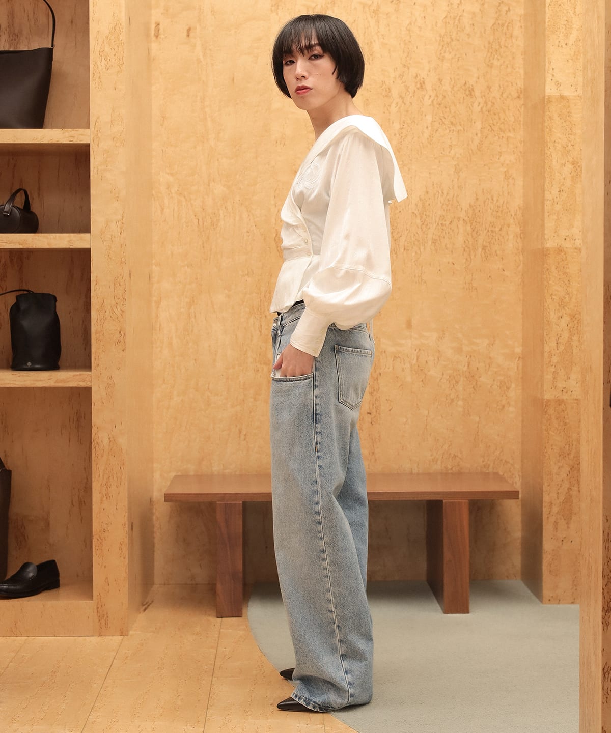 25FW Fetico セーラーカラーシャツ International Gallery BEAMS（インターナショナルギャラリー ビームス