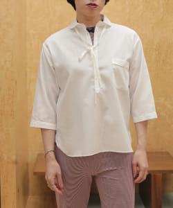 International Gallery BEAMS / コットン タイ ブラウス