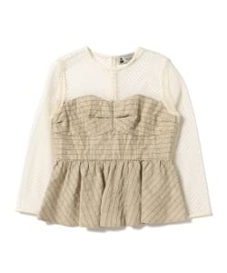 leur logette / ビスチェ風 コンビブラウス◎