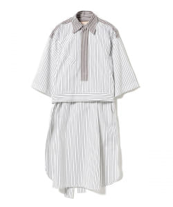 PLAN C / ストライプ ダックテール シャツ