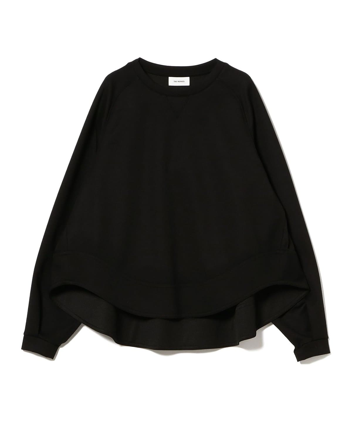 THE RERACS ザ・リラクス / Aライン スウェット トップス WOMEN BLACK 38 THE RERACS ザ・リラクス / Aライン スウェット トップス WOMEN BLACK 38