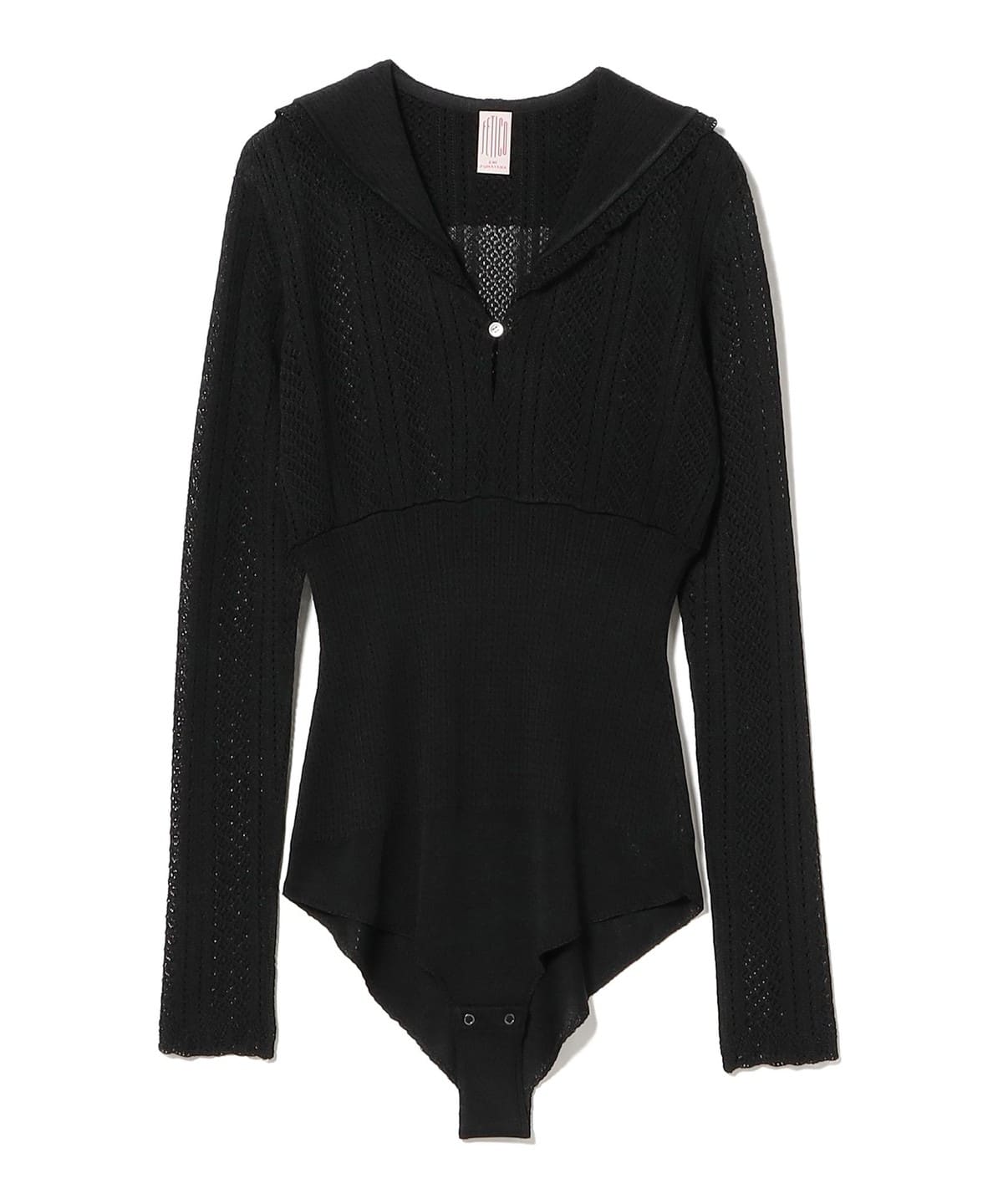 FETICO / レースニット セイラーカラー ボディスーツ トップス WOMEN BLACK 1 FETICO / レースニット セイラーカラー ボディスーツ トップス WOMEN BLACK 1