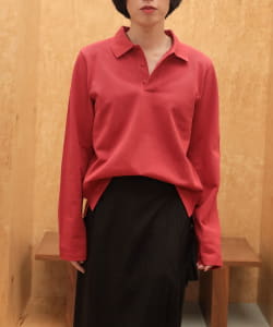 FLORE FLORE / DIANA ポロシャツ〈RASPBERRY〉