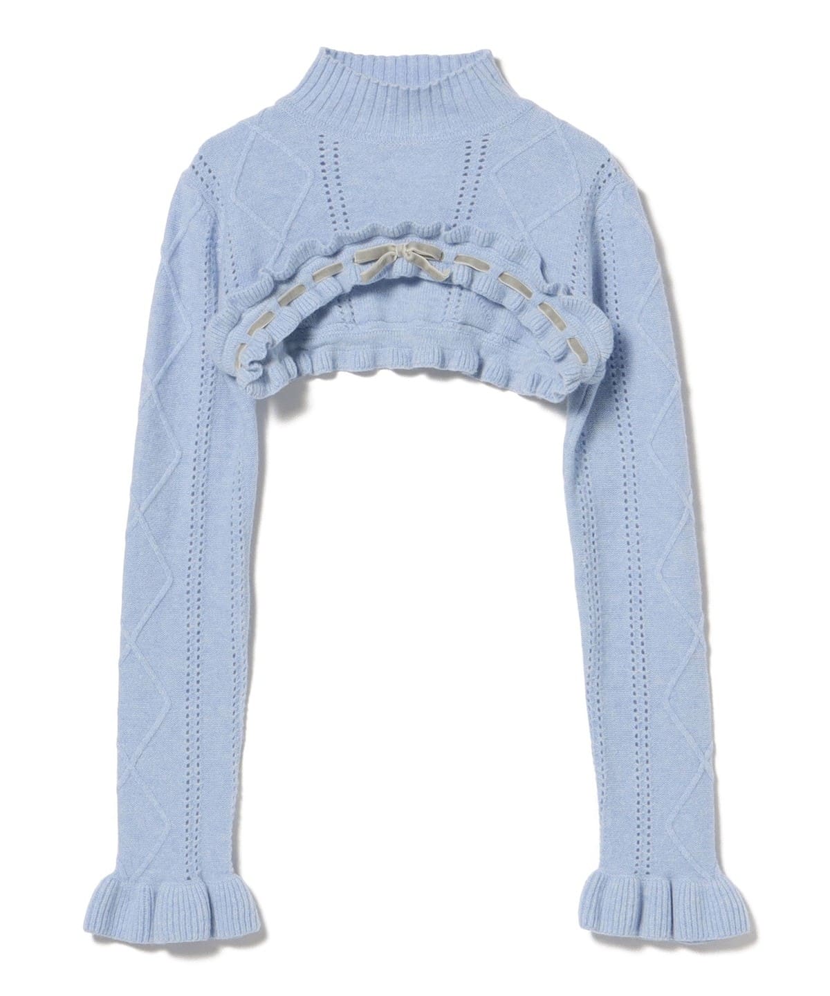 CORMIO コルミオ / モックネック ボレロニット トップス WOMEN AZZURRO 38 CORMIO コルミオ / モックネック ボレロニット トップス WOMEN AZZURRO 38