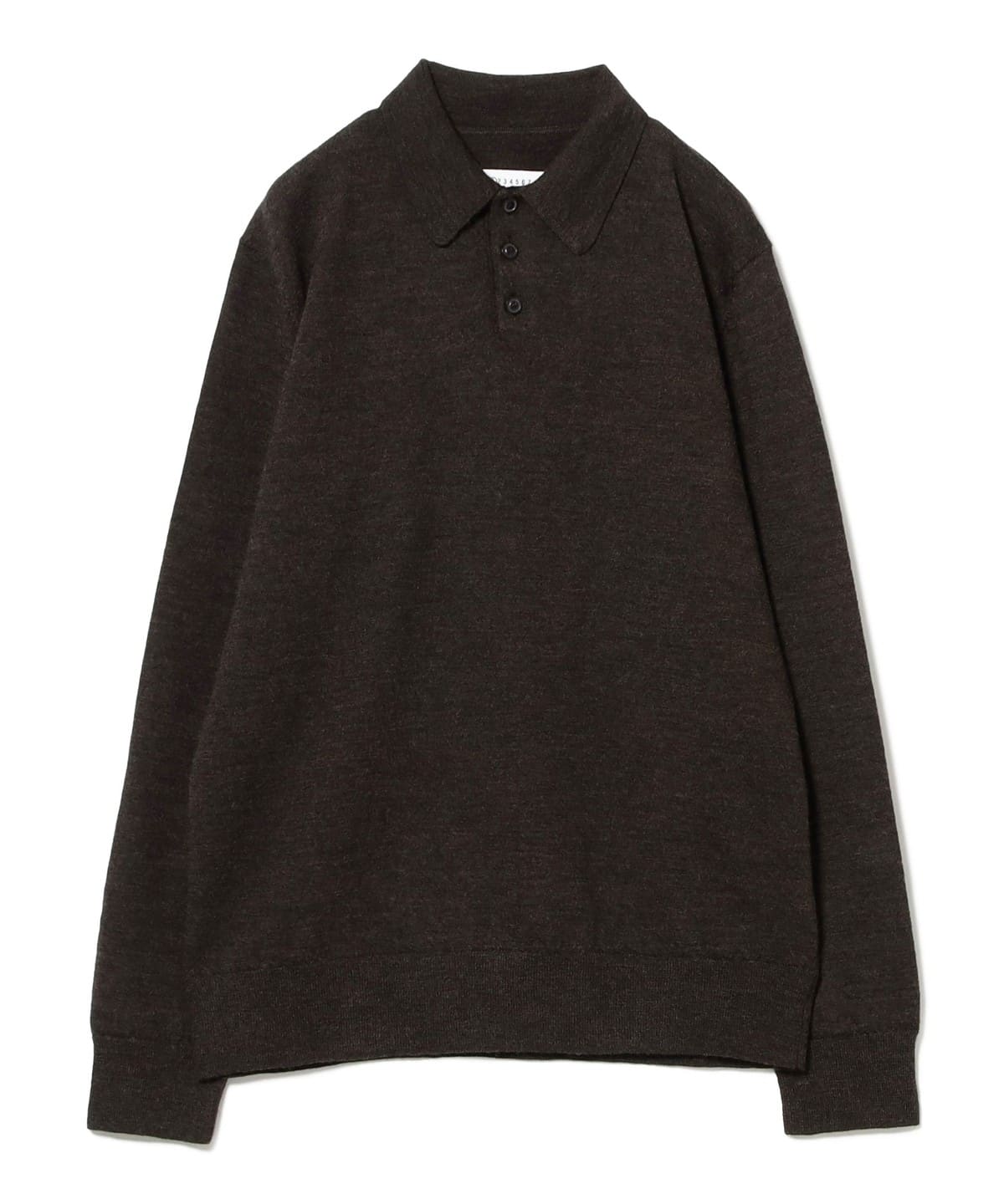 Maison Margiela メゾン マルジェラ / エルボーパッチ ポロニット トップス WOMEN DARK BROWN ONE SIZE Maison Margiela メゾン マルジェラ / エルボーパッチ ポロニット トップス WOMEN DARK BROWN ONE SIZE