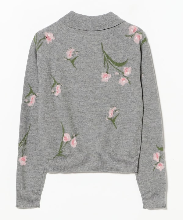 ERDEM / フローラル ポロ ニット