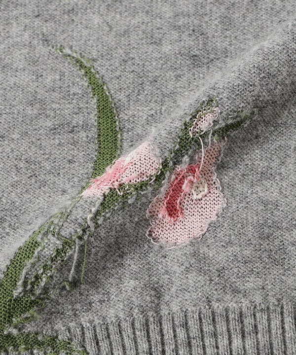 ERDEM / フローラル ポロ ニット