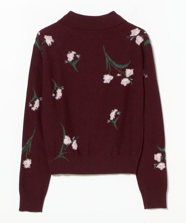 ERDEM / フローラル ポロ ニット