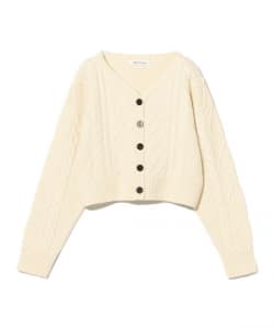 MKDT STUDIO / アラン Vネック カーディガン