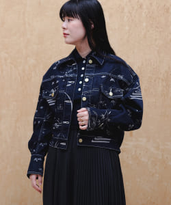 Mame Kurogouchi / Jacquard Denim Jacket