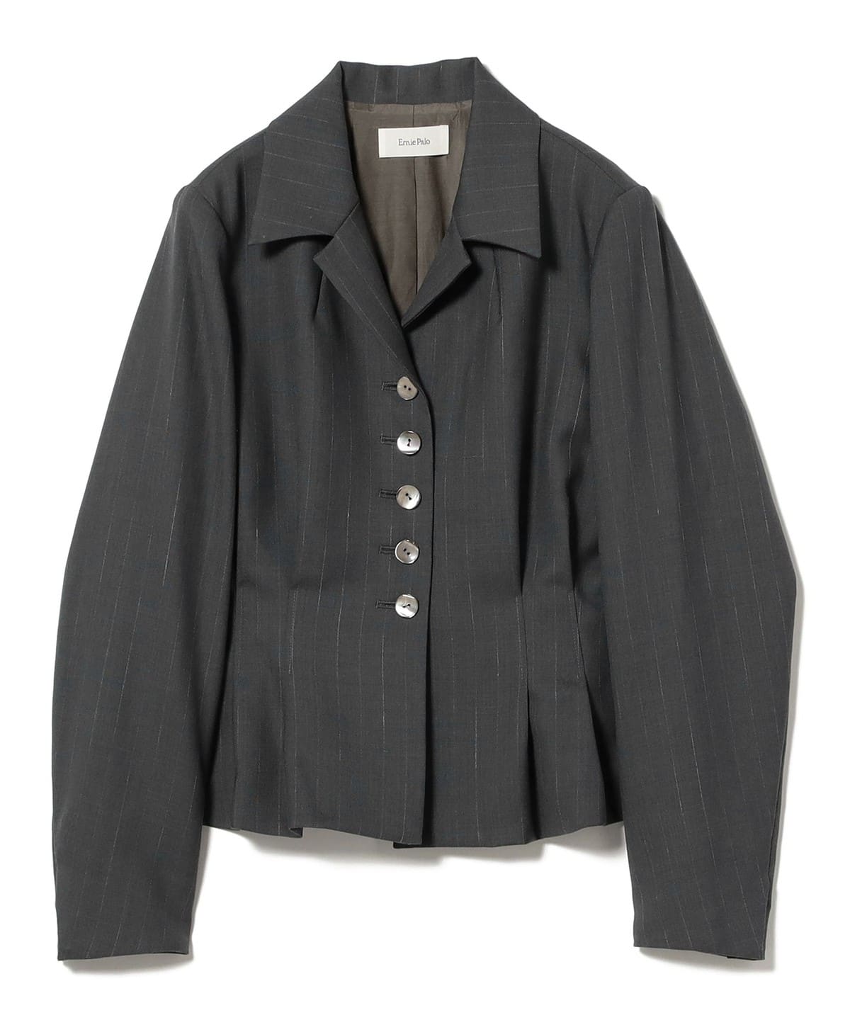 Ernie Palo / ストライプ シャツ ジャケット ジャケット WOMEN GREY 38 Ernie Palo / ストライプ シャツ ジャケット ジャケット WOMEN GREY 38