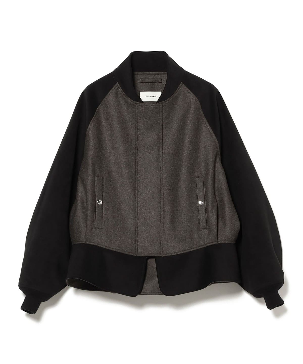 THE RERACS ザ・リラクス / ペプラム アワード ジャケット ブルゾン WOMEN GREY BROWN 38 THE RERACS ザ・リラクス / ペプラム アワード ジャケット ブルゾン WOMEN GREY BROWN 38
