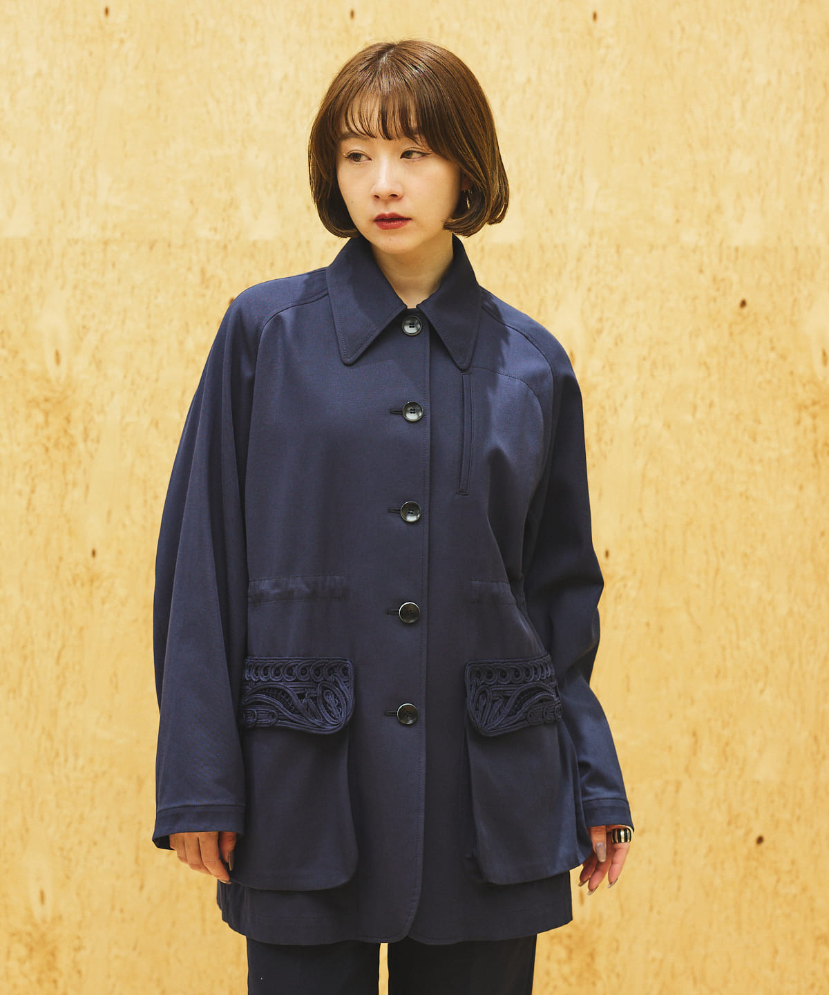 【希少】45R 藍染 切替 コットンジャケット インディゴ チャイナボタン 2 BLEU – Shanghai Jacket, PO Shirt.