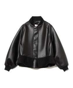 THE RERACS / レザー ペプラム ブルゾン