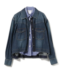 ▲＜WOMEN＞sacai / ハイブリッド デニム ブルゾン