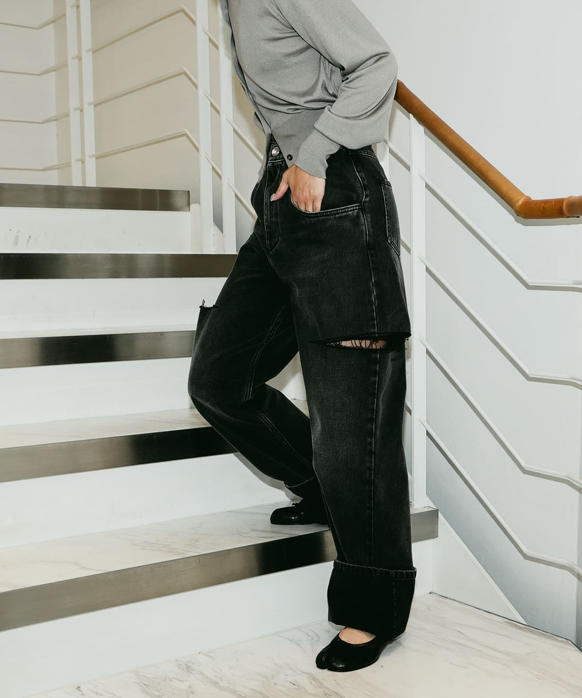 〈WOMEN〉Maison Margiela メゾン マルジェラ / 5ポケット デニム ブラック パンツ WOMEN BLACK 36 〈WOMEN〉Maison Margiela メゾン マルジェラ / 5ポケット デニム ブラック パンツ WOMEN BLACK 36