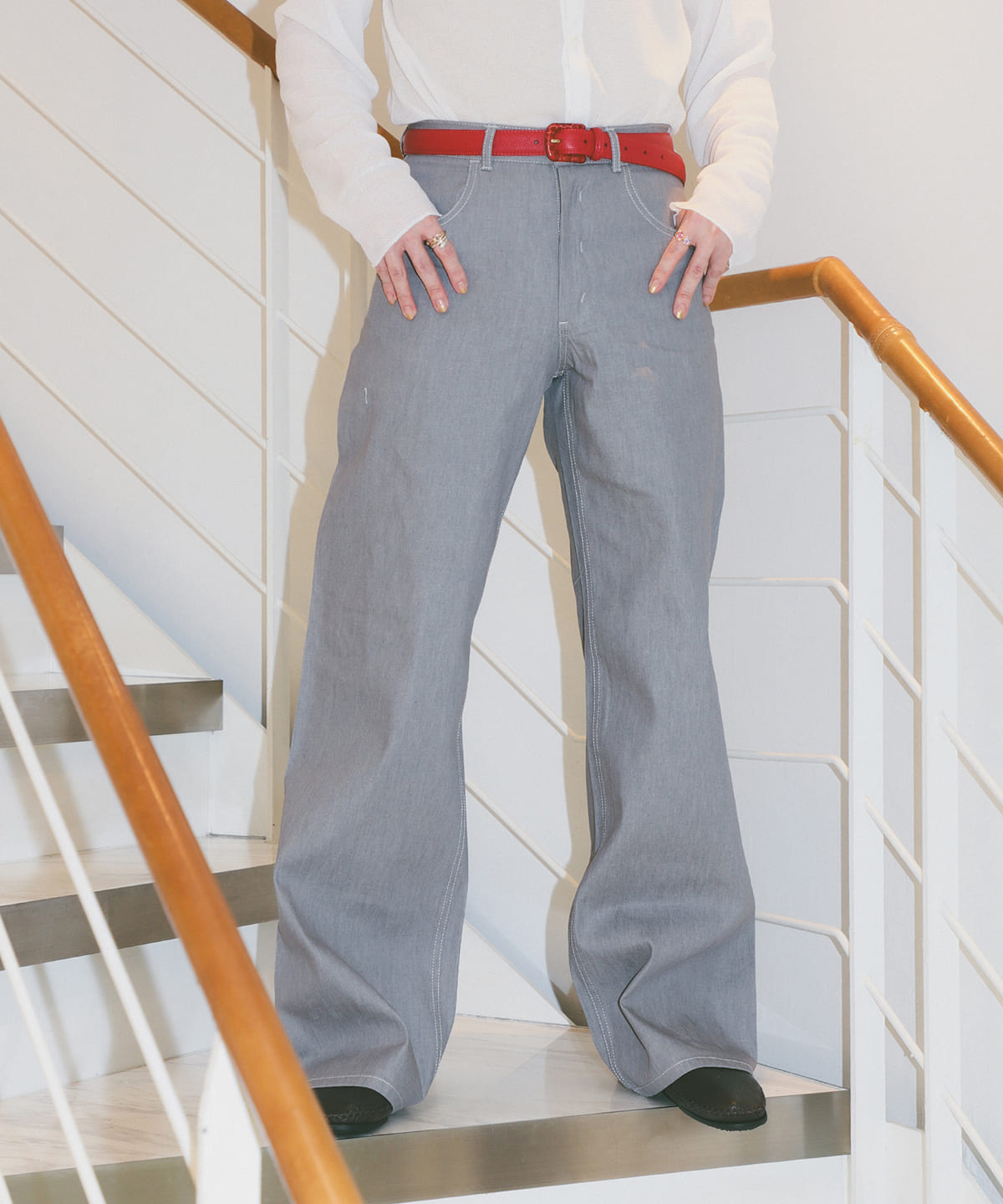 seya. セヤ / 6オンス TOFU デニムパンツ パンツ WOMEN STONE 0 seya. セヤ / 6オンス TOFU デニムパンツ パンツ WOMEN STONE 0