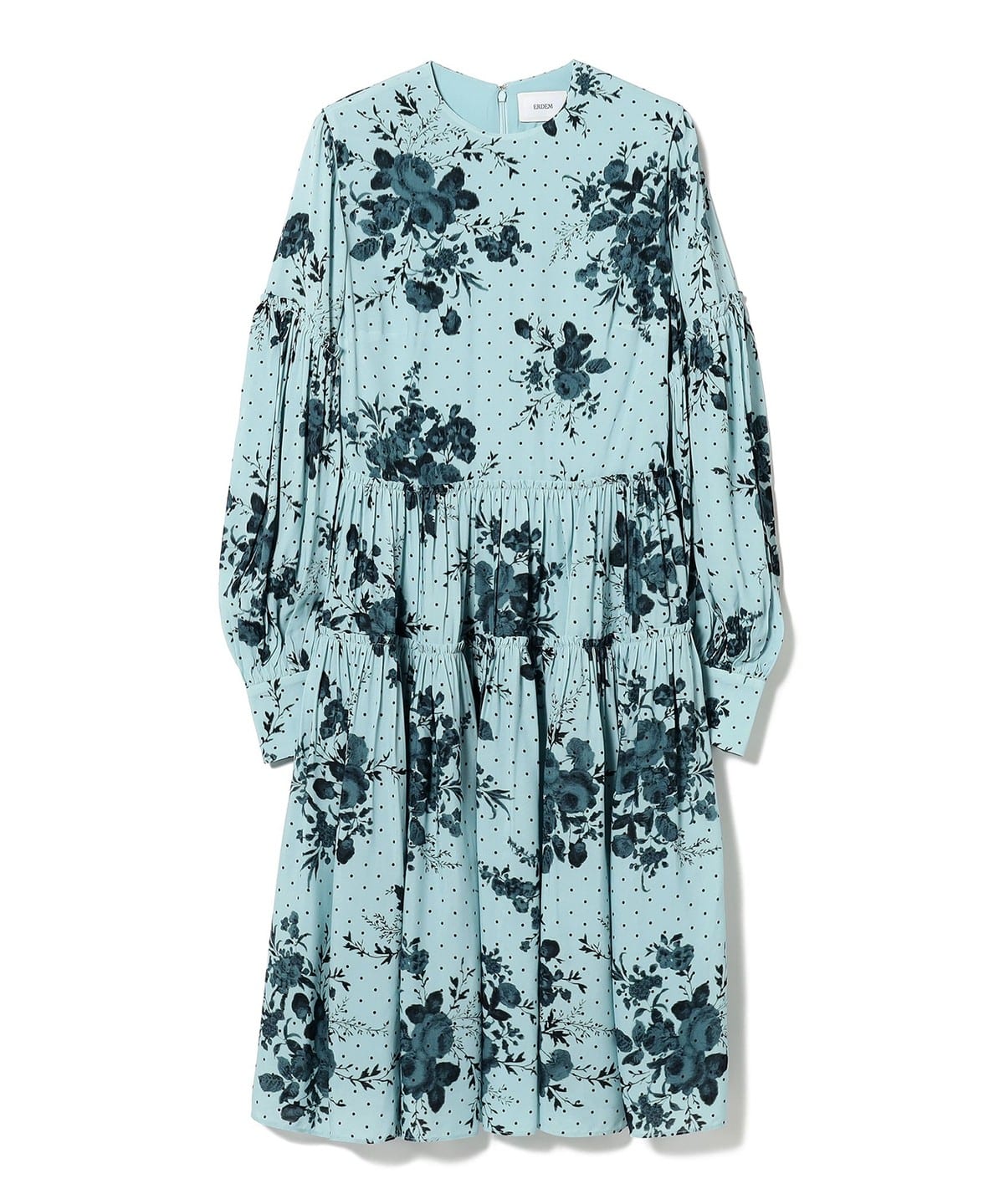 ERDEM アーデム / フラワー ティアードドレス ワンピース WOMEN WALLPAPER ROSE LT. BLUE UK6 ERDEM アーデム / フラワー ティアードドレス ワンピース WOMEN WALLPAPER ROSE LT. BLUE UK6