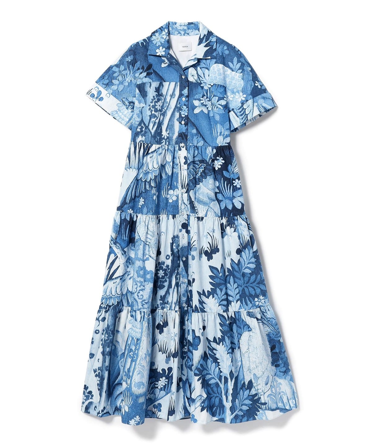 ERDEM アーデム / フラワー ティアードドレス ワンピース WOMEN LUPIN BLUE UK8 ERDEM アーデム / フラワー ティアードドレス ワンピース WOMEN LUPIN BLUE UK8