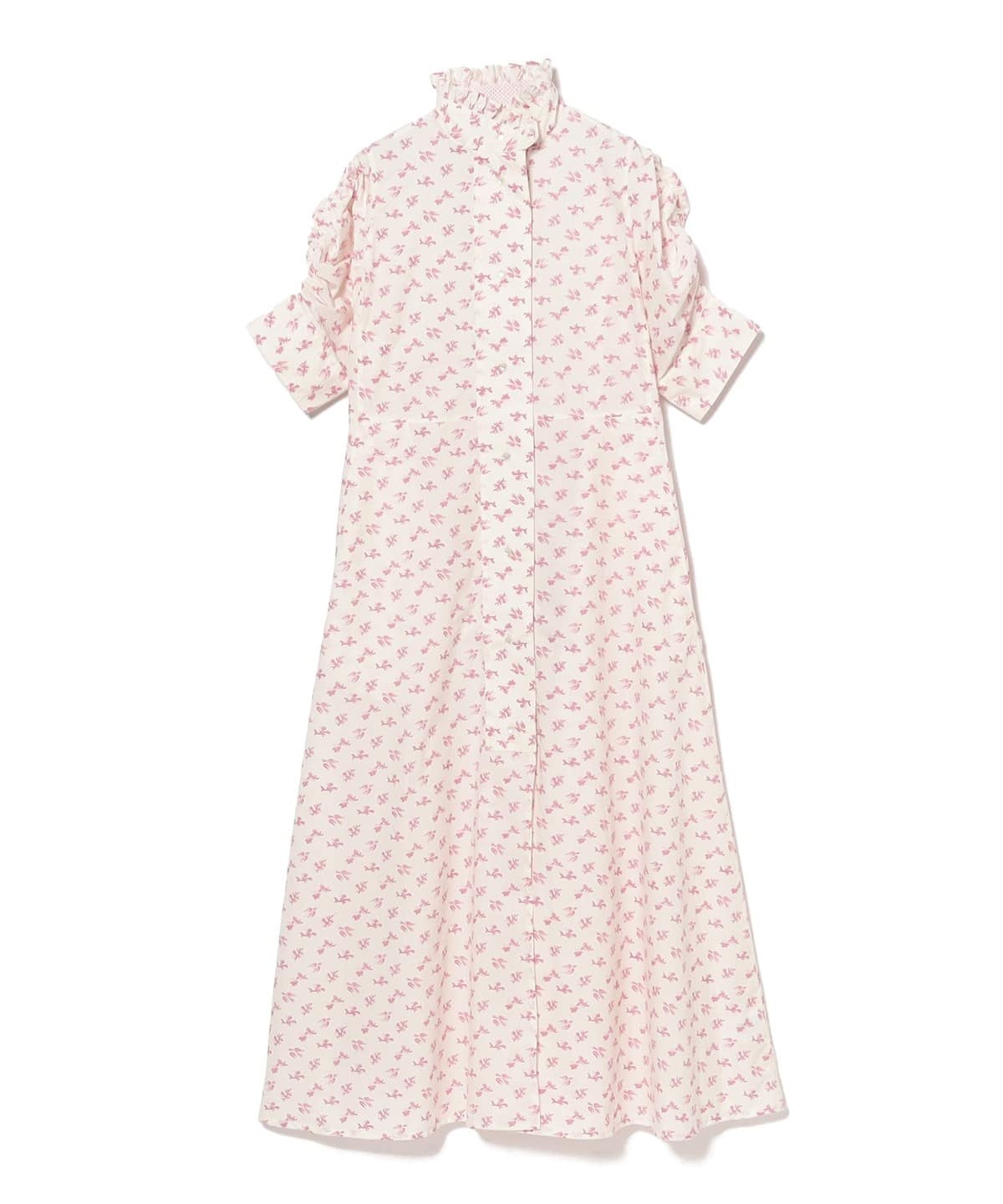 Thierry Colson / VENETIA フラワー ラッフル スタンドカラー ドレス ワンピース WOMEN OLD ROSE S Thierry Colson / VENETIA フラワー ラッフル スタンドカラー ドレス ワンピース WOMEN OLD ROSE S