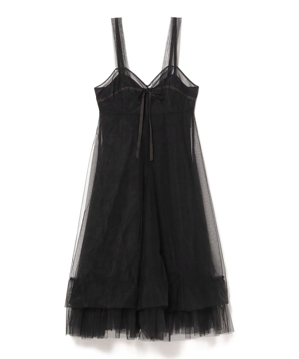 RENAISSANCE RENAISSANCE / BENNY チュール スリップ ドレス ワンピース WOMEN BLACK 34 RENAISSANCE RENAISSANCE / BENNY チュール スリップ ドレス ワンピース WOMEN BLACK 34