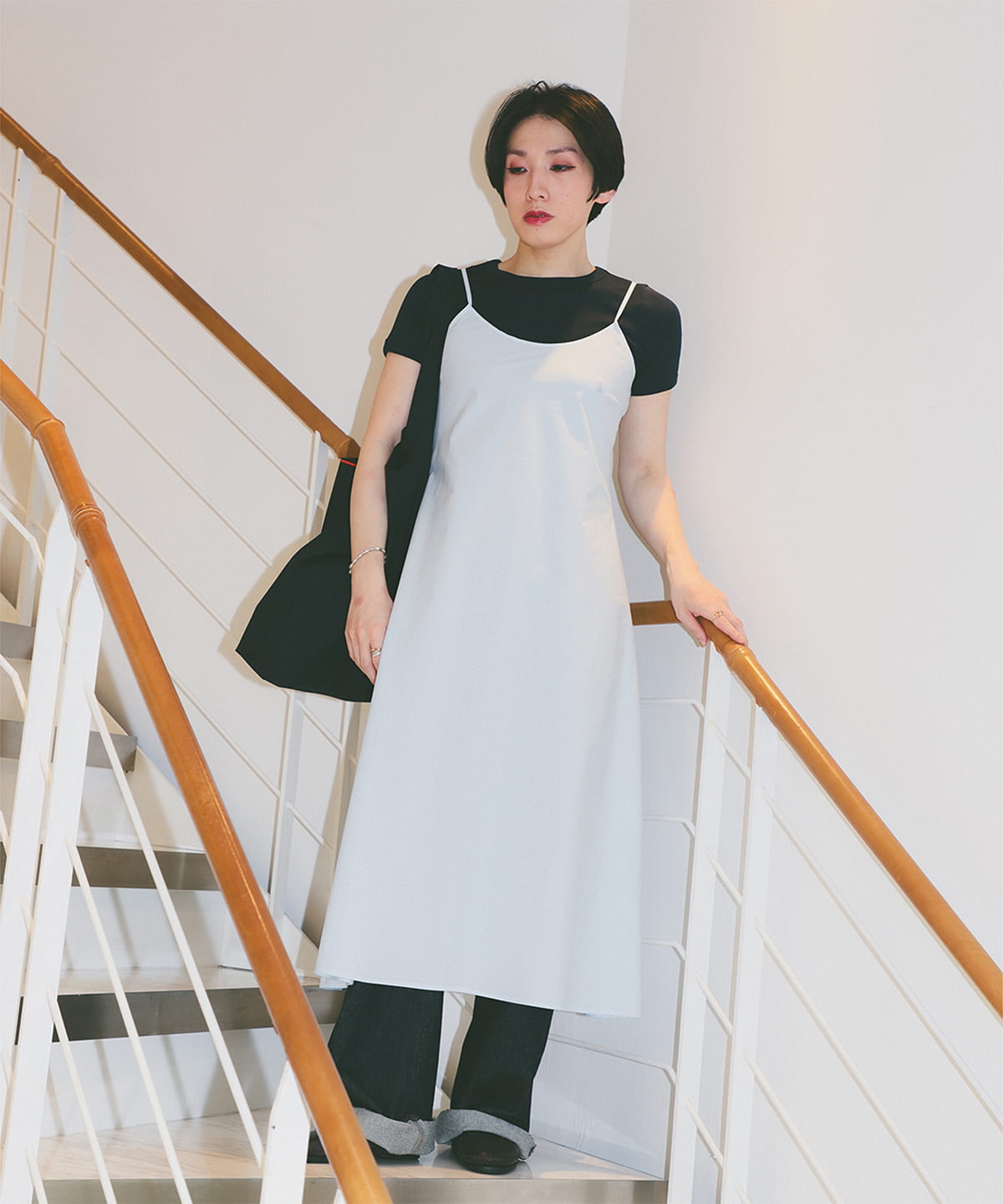 Les vacances d'Irina レ ヴァカンス デイリーナ / ブルーギンガム スリップ ドレス ワンピース WOMEN BLUE GINGHAM ONE SIZE Les vacances d'Irina レ ヴァカンス デイリーナ / ブルーギンガム スリップ ドレス ワンピース WOMEN BLUE GINGHAM ONE SIZE