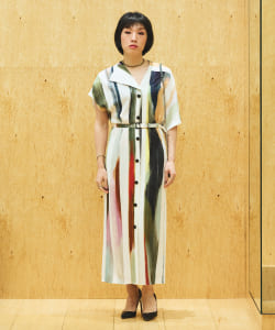 AKIRANAKA / 条纹连衣裙