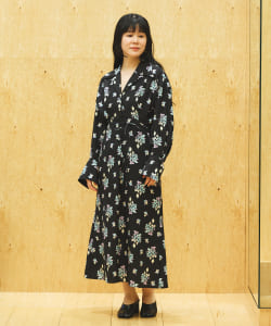 Mame Kurogouchi / フラワー モチーフ プリント ドレス