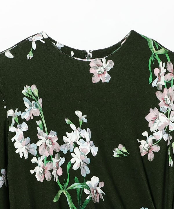 ERDEM / フローラル ポンチ ロングスリーブ ドレス