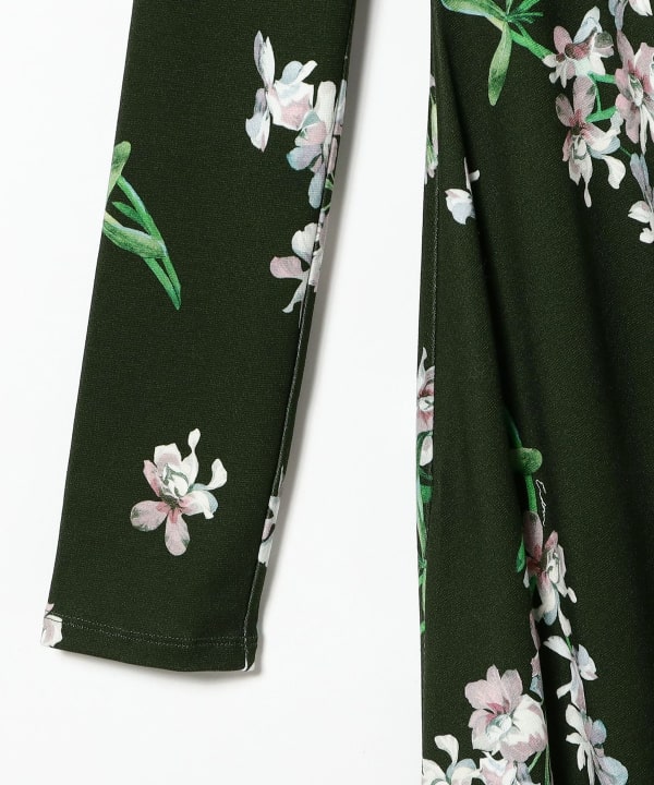 ERDEM / フローラル ポンチ ロングスリーブ ドレス