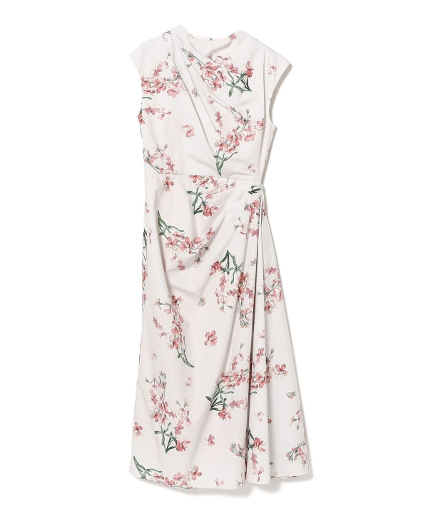 ERDEM / フローラル ドレープ ドレス