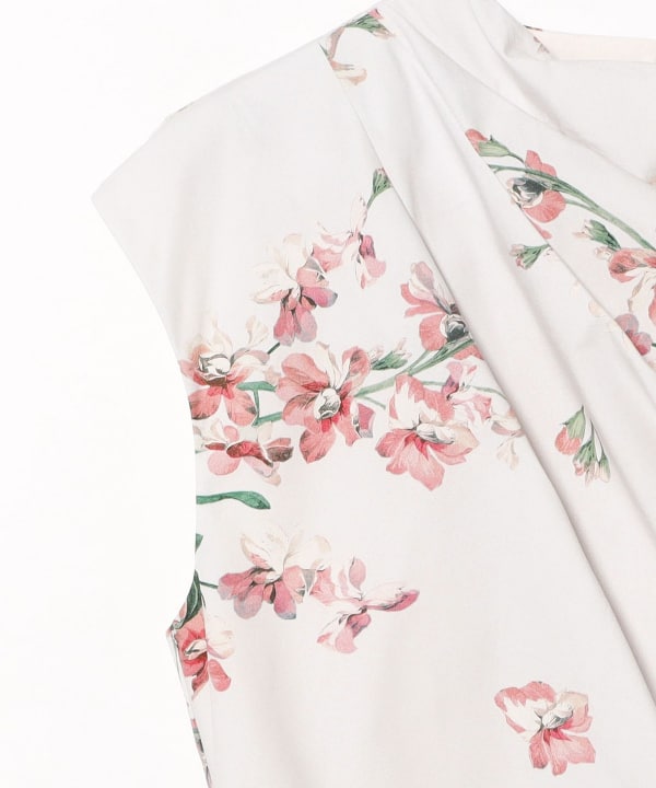 ERDEM / フローラル ドレープ ドレス
