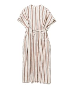 T-mat Masaki-Paris / リネンストライプ カフタンワンピース
