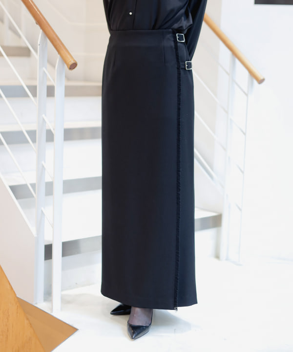 コモリ　ブラックスコティッシュスカート　サイズ① International Gallery BEAMS（インターナショナルギャラリー ビームス