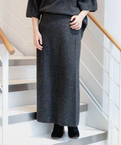 MKDT STUDIO / リブ ニット スカート